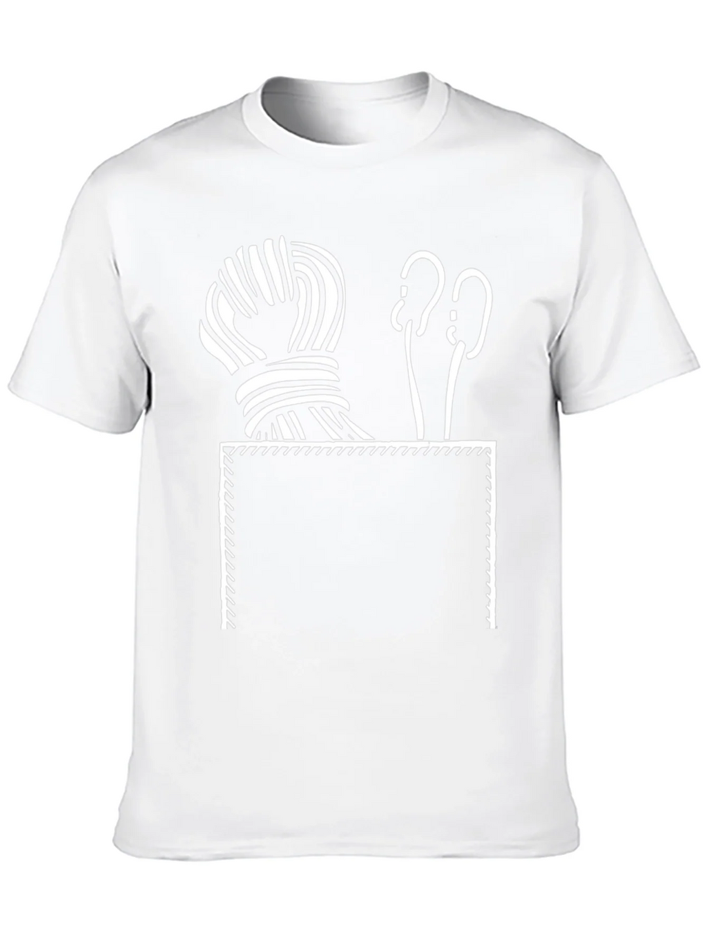 Knitting Pocket T-Shirt - Yarn & Needles Design product image 9