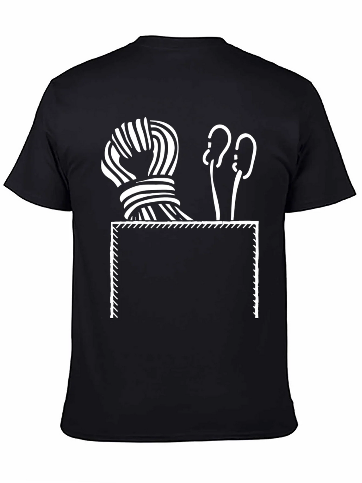 Knitting Pocket T-Shirt - Yarn & Needles Design product image 4