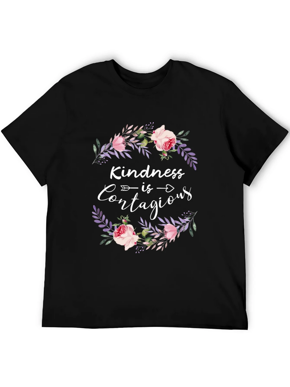 Kindness Contagious Floral Wreath Graphic Tee product image 5