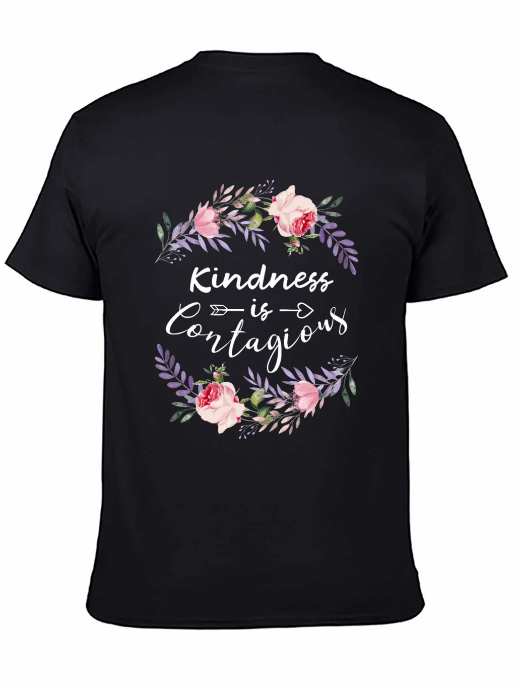 Kindness Contagious Floral Wreath Graphic Tee product image 4