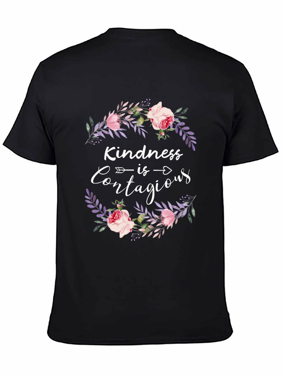 Kindness Contagious Floral Wreath Graphic Tee product image 4