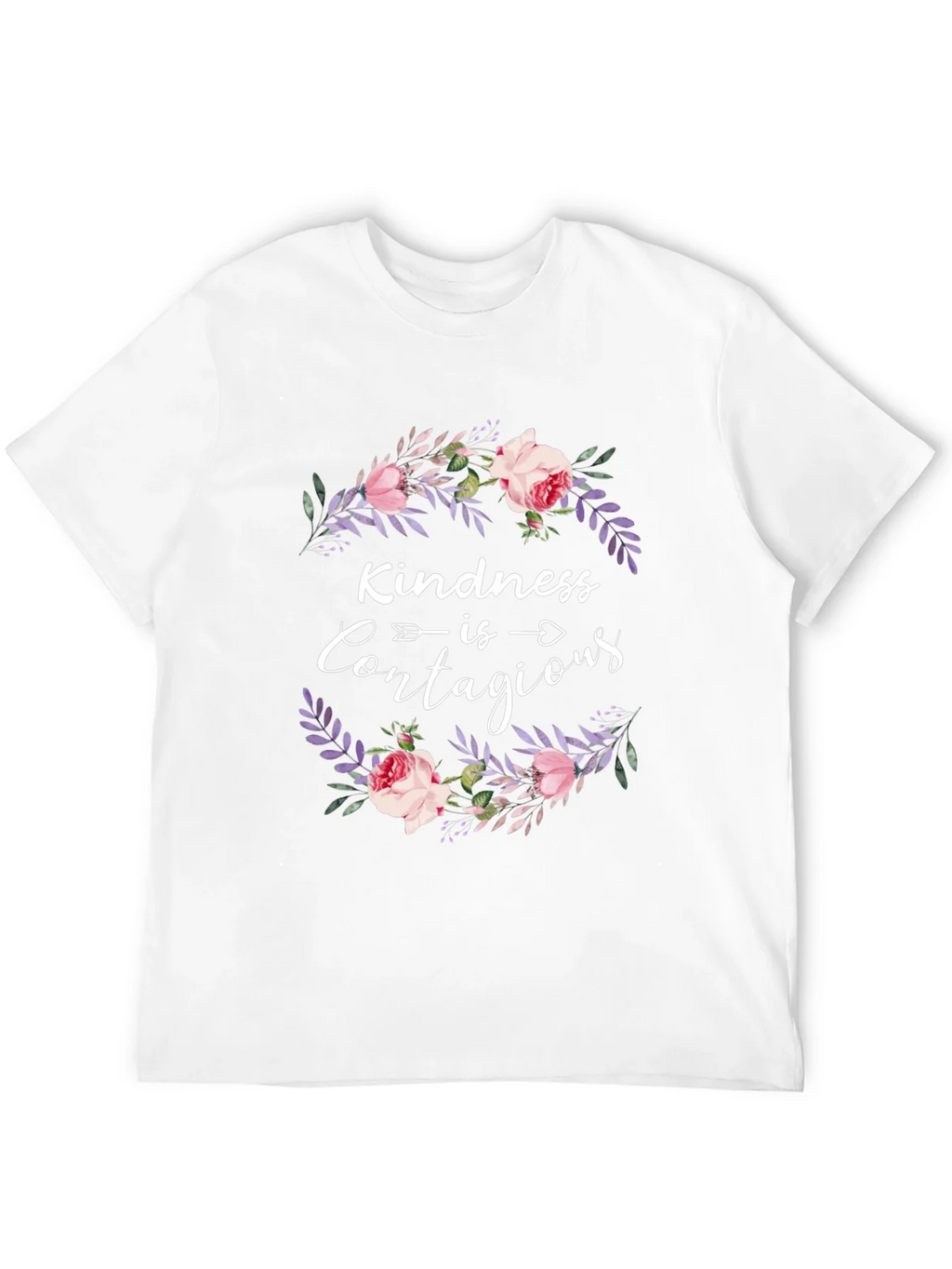 Kindness Contagious Floral Wreath Graphic Tee product image 9