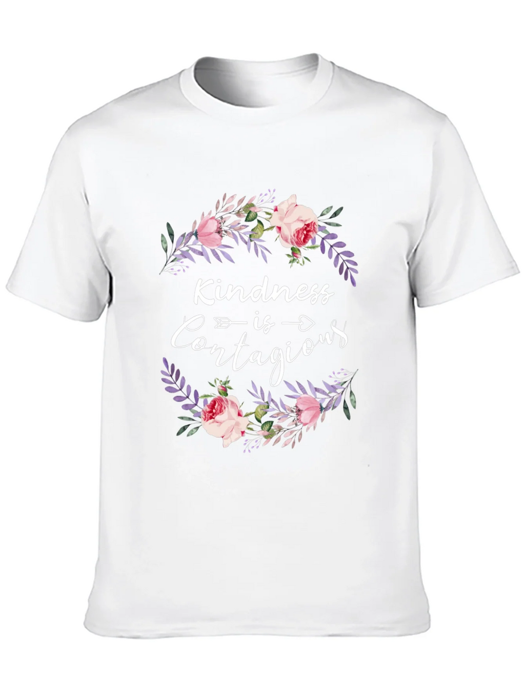 Kindness Contagious Floral Wreath Graphic Tee product image 7