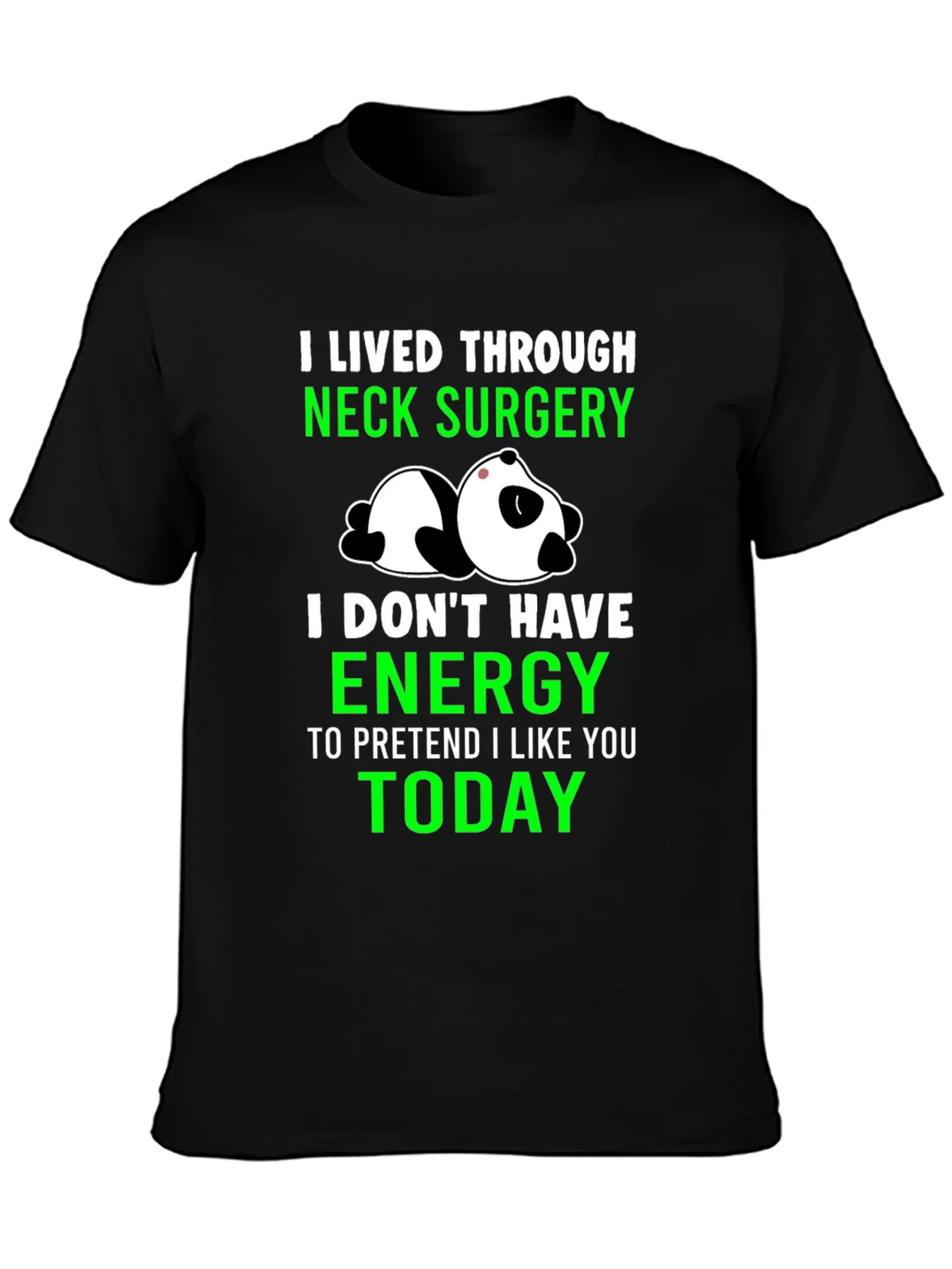Neck Surgery Survivor Panda T-Shirt product image 3