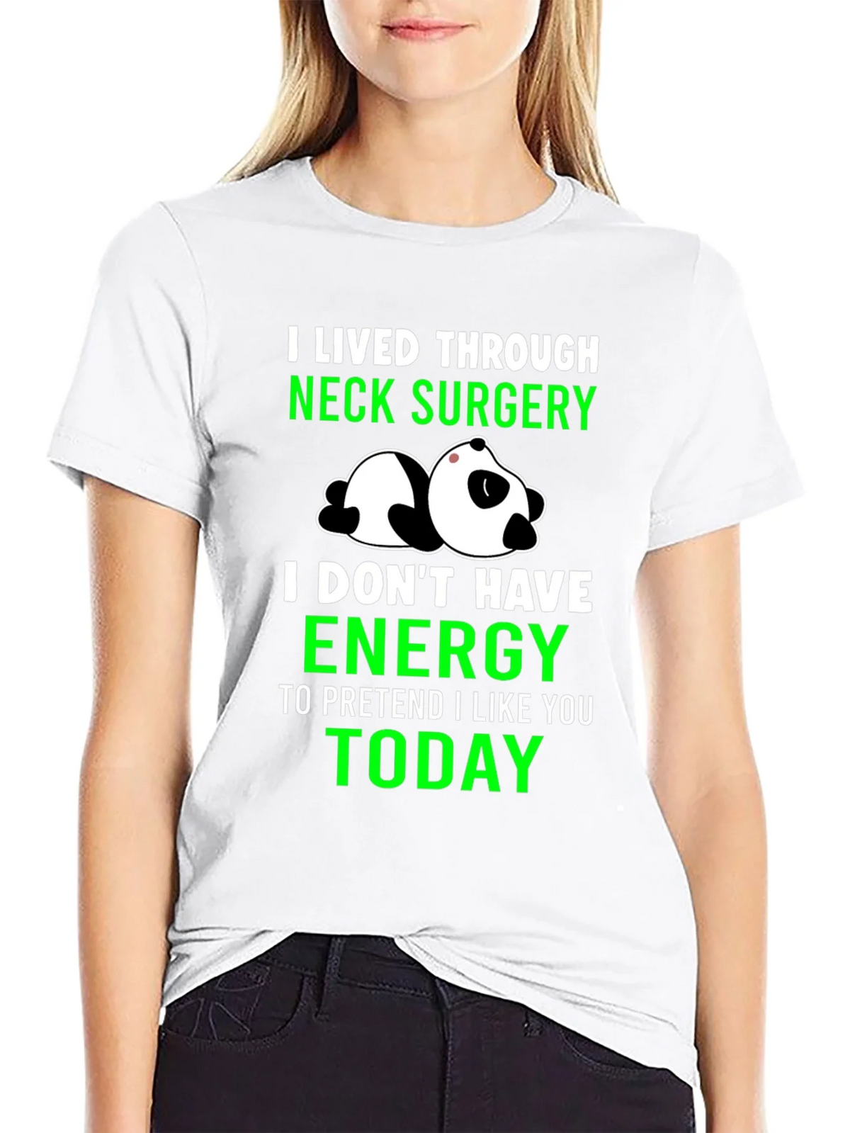 Neck Surgery Survivor Panda T-Shirt product image 6