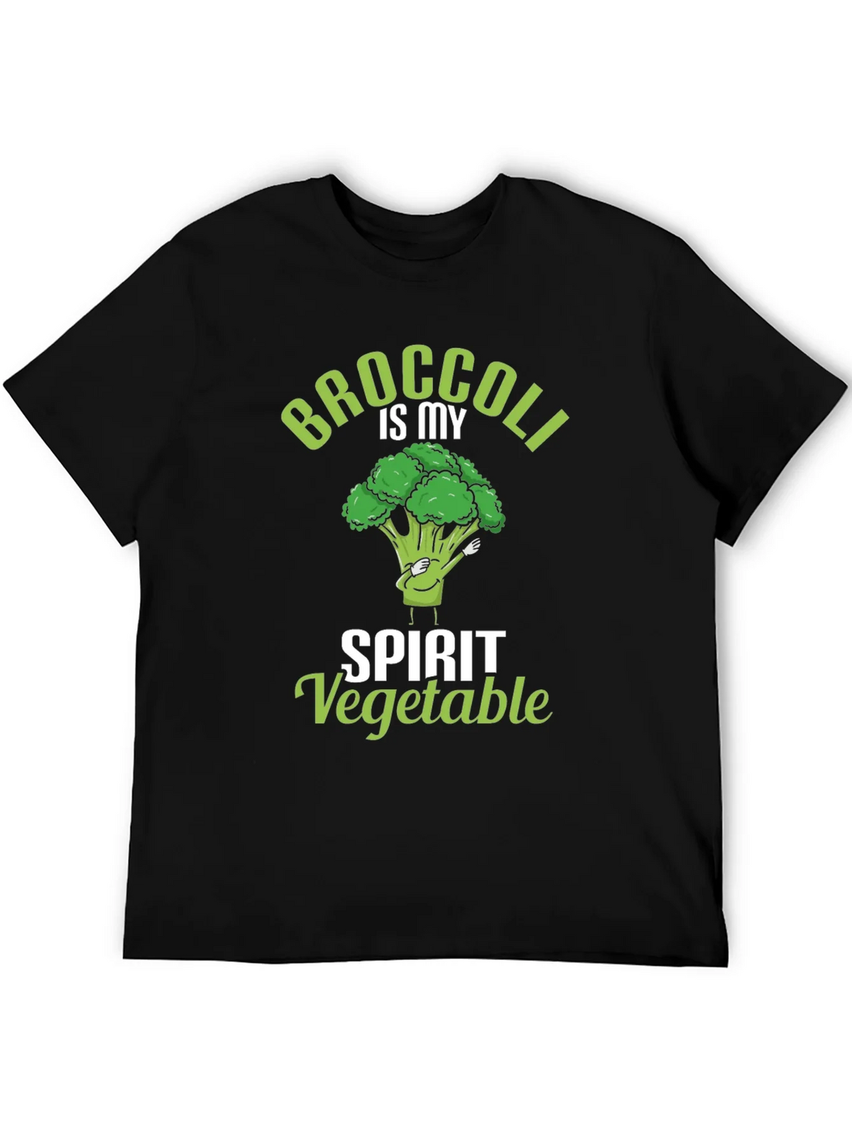 Broccoli is My Spirit Vegetable Black T-Shirt product image 5