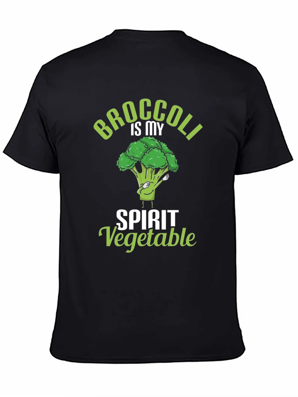 Broccoli is My Spirit Vegetable Black T-Shirt product image 4