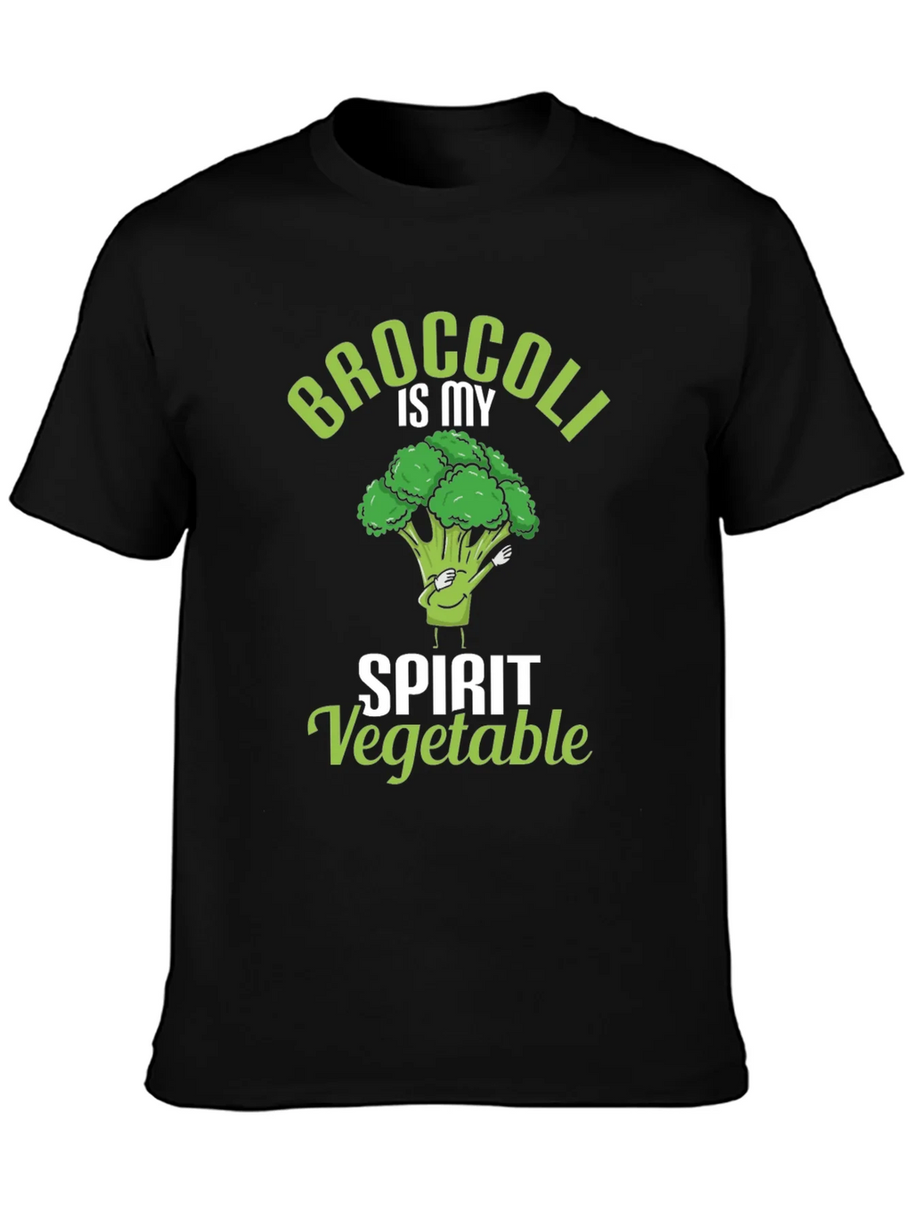 Broccoli is My Spirit Vegetable Black T-Shirt product image 3