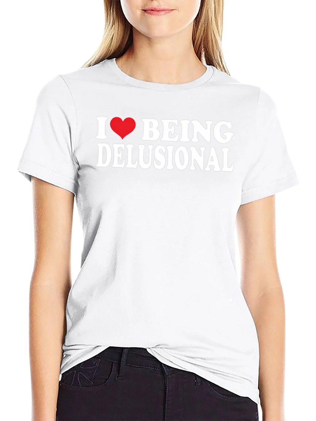 I Heart Being Delusional T-Shirt - Funny Sarcastic Tee product image 8