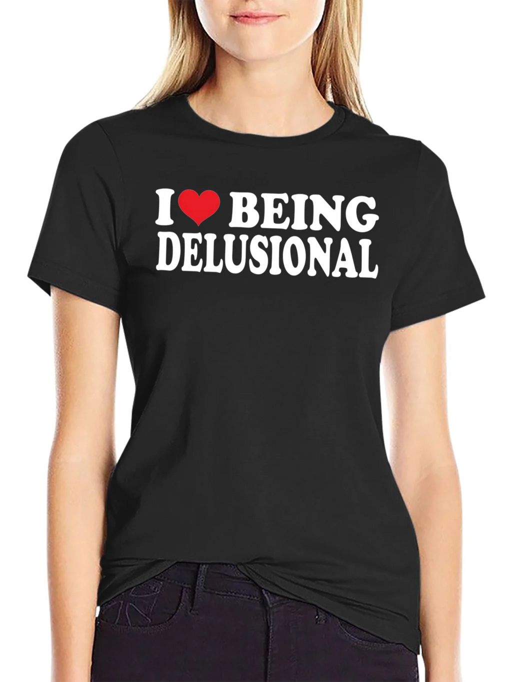 I Heart Being Delusional T-Shirt - Funny Sarcastic Tee product image 2