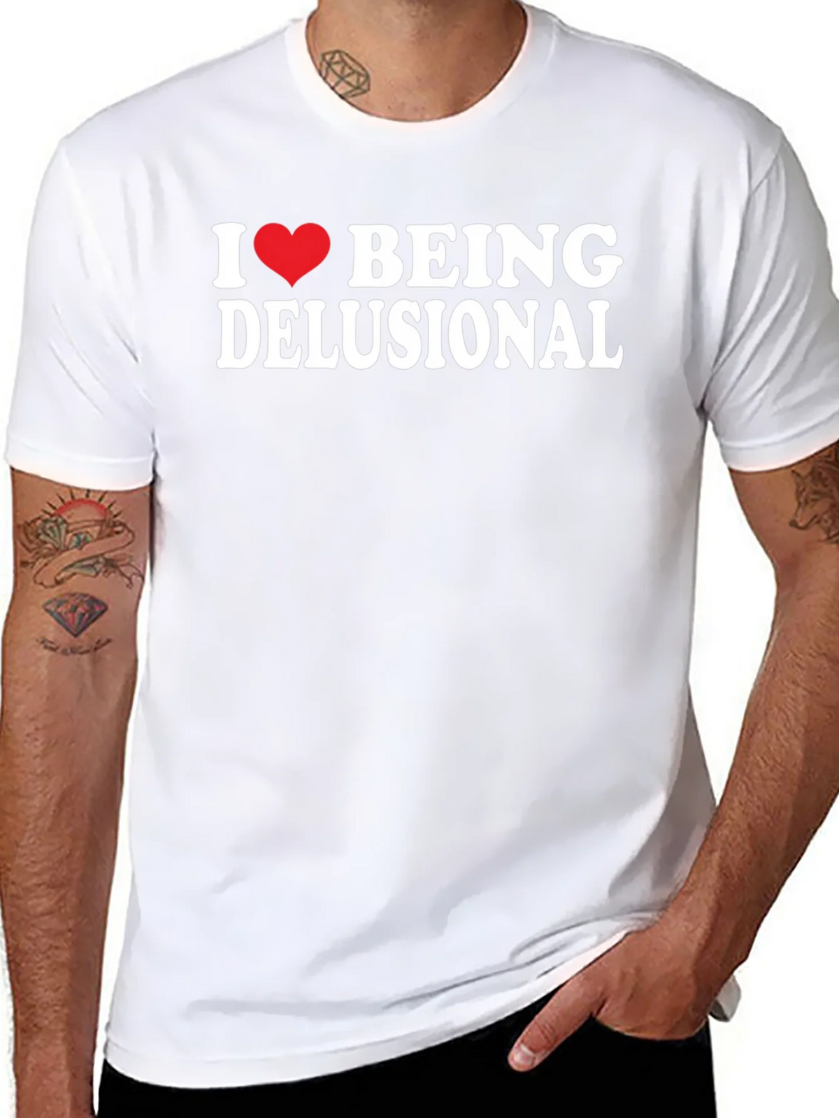 I Heart Being Delusional T-Shirt - Funny Sarcastic Tee product image 7
