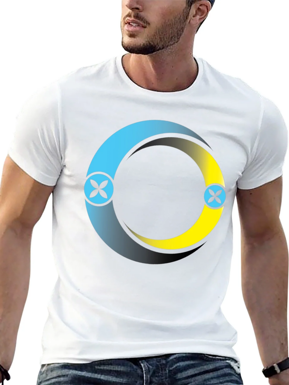 Circle Logo Black T-Shirt: Modern Casual Style product image 9