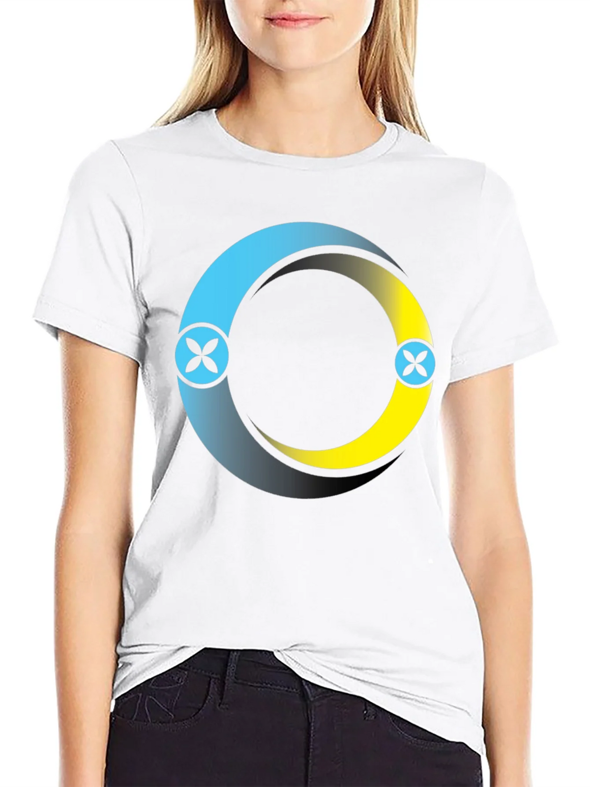 Circle Logo Black T-Shirt: Modern Casual Style product image 6