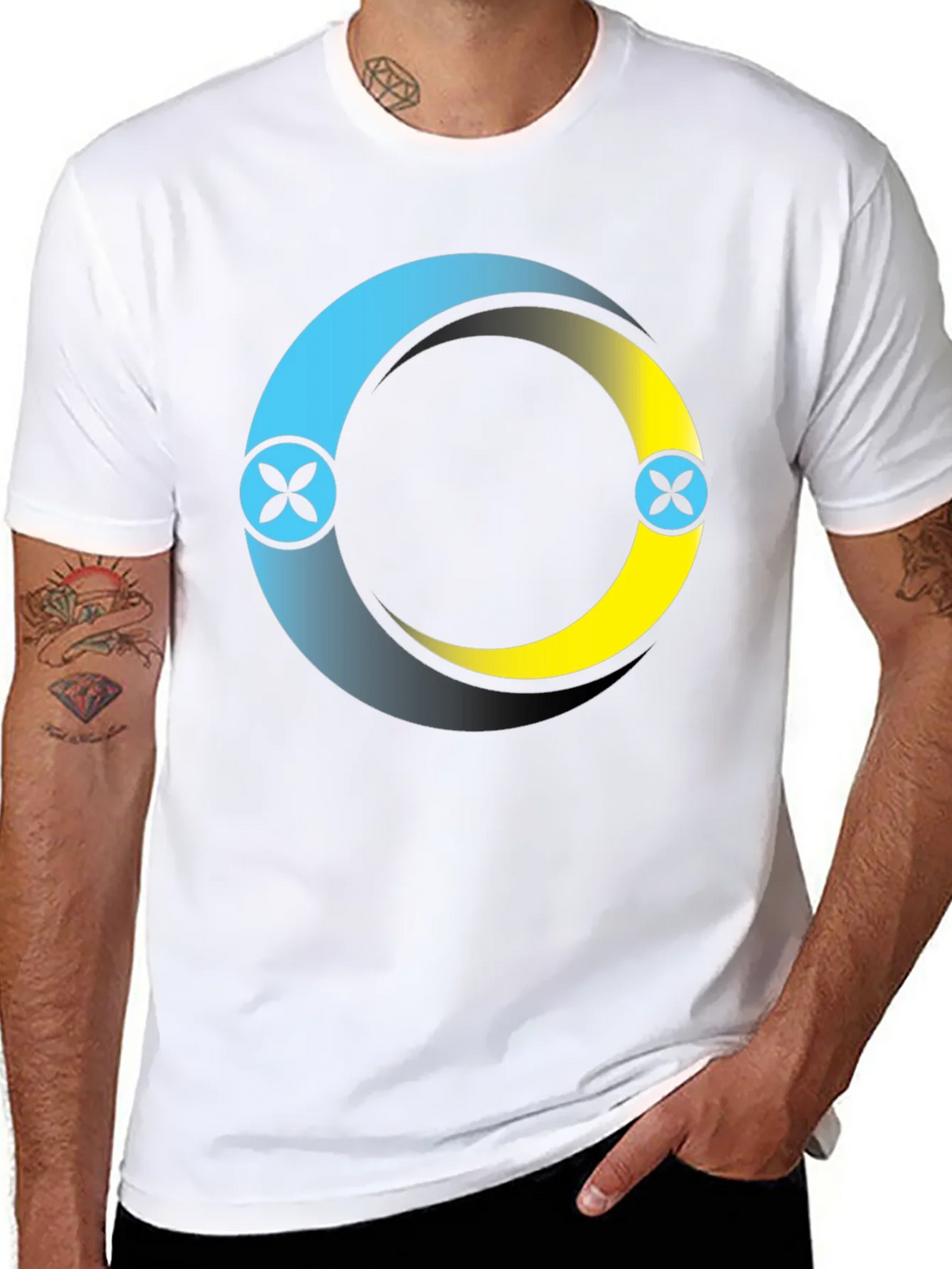 Circle Logo Black T-Shirt: Modern Casual Style product image 5