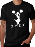 Cheerleader Is My Life T-Shirt - Black product image 1