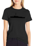 Black Ship Silhouette Graphic Tee product image 1