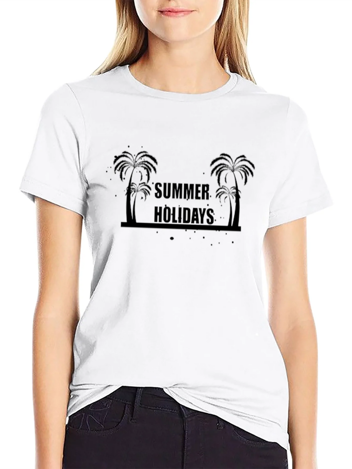 Summer Holiday Palm Tree Black T-Shirt product image 8
