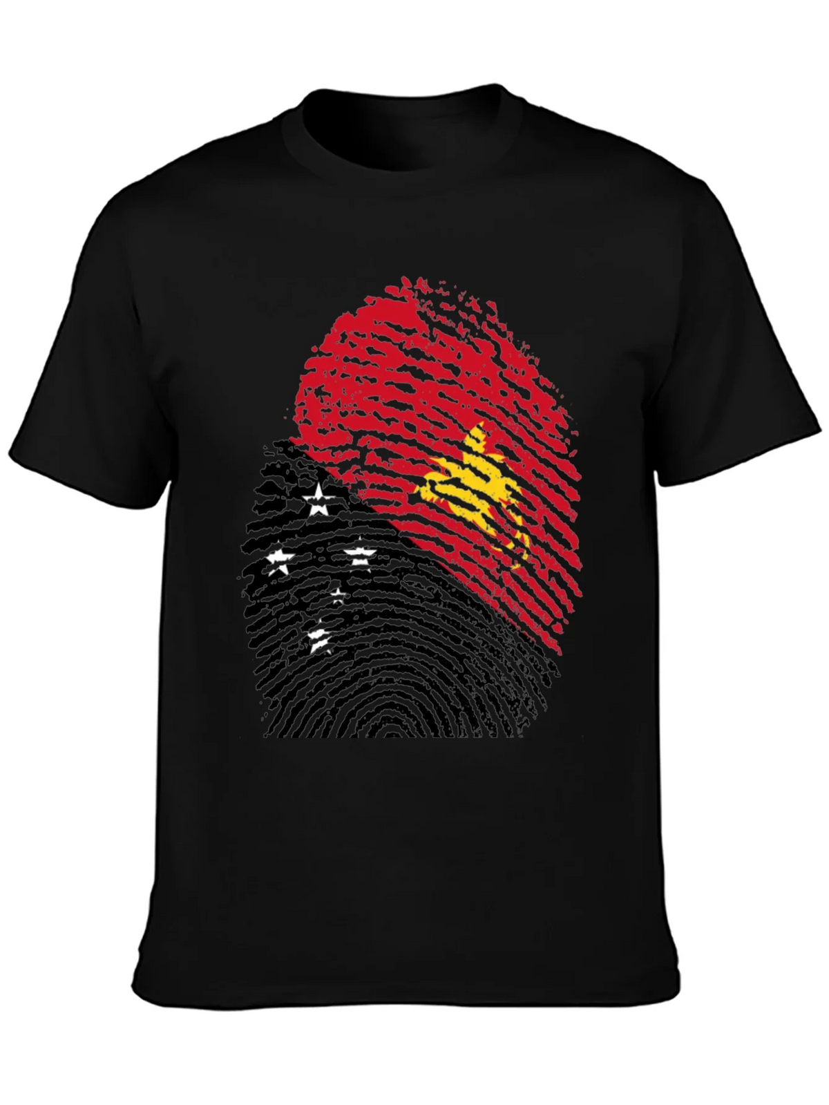 Papua New Guinea Flag Fingerprint T-Shirt product image 1