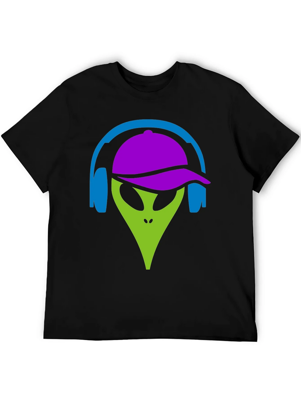 Cool Alien with Headphones Graphic Tee product image 5