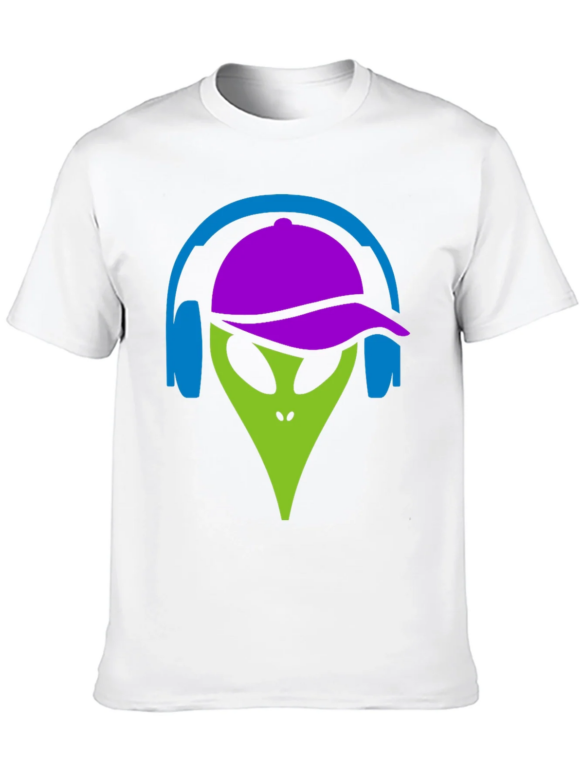 Cool Alien with Headphones Graphic Tee product image 9