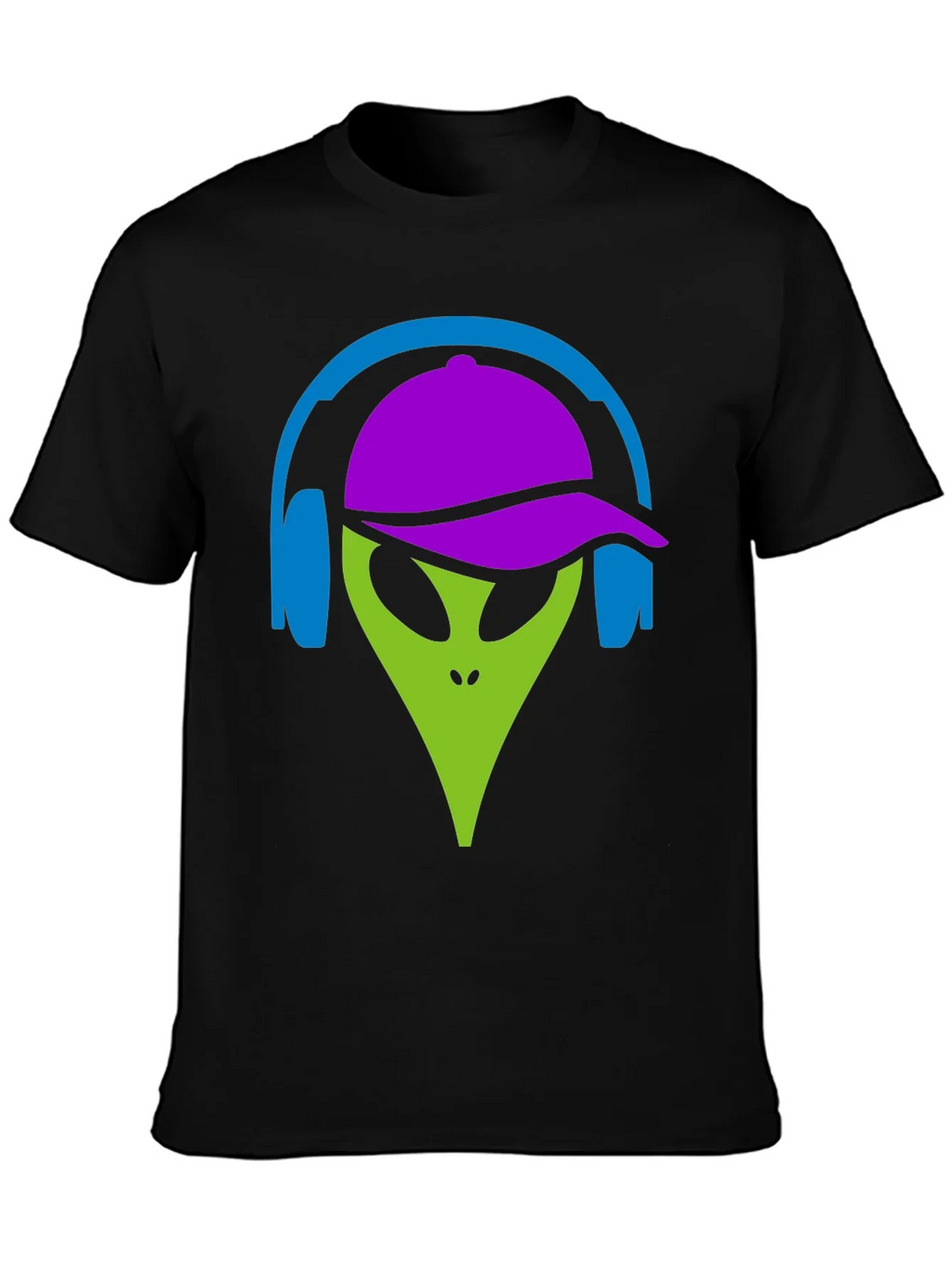 Cool Alien with Headphones Graphic Tee product image 3