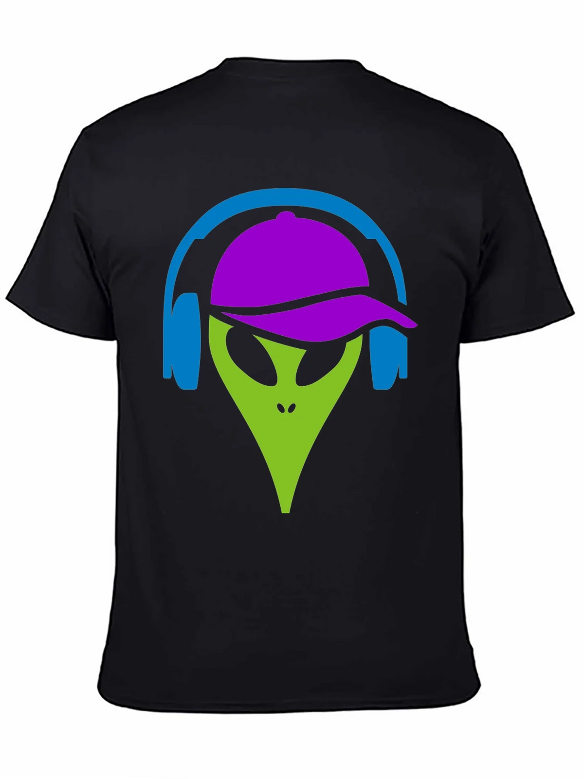 Cool Alien with Headphones Graphic Tee product image 4