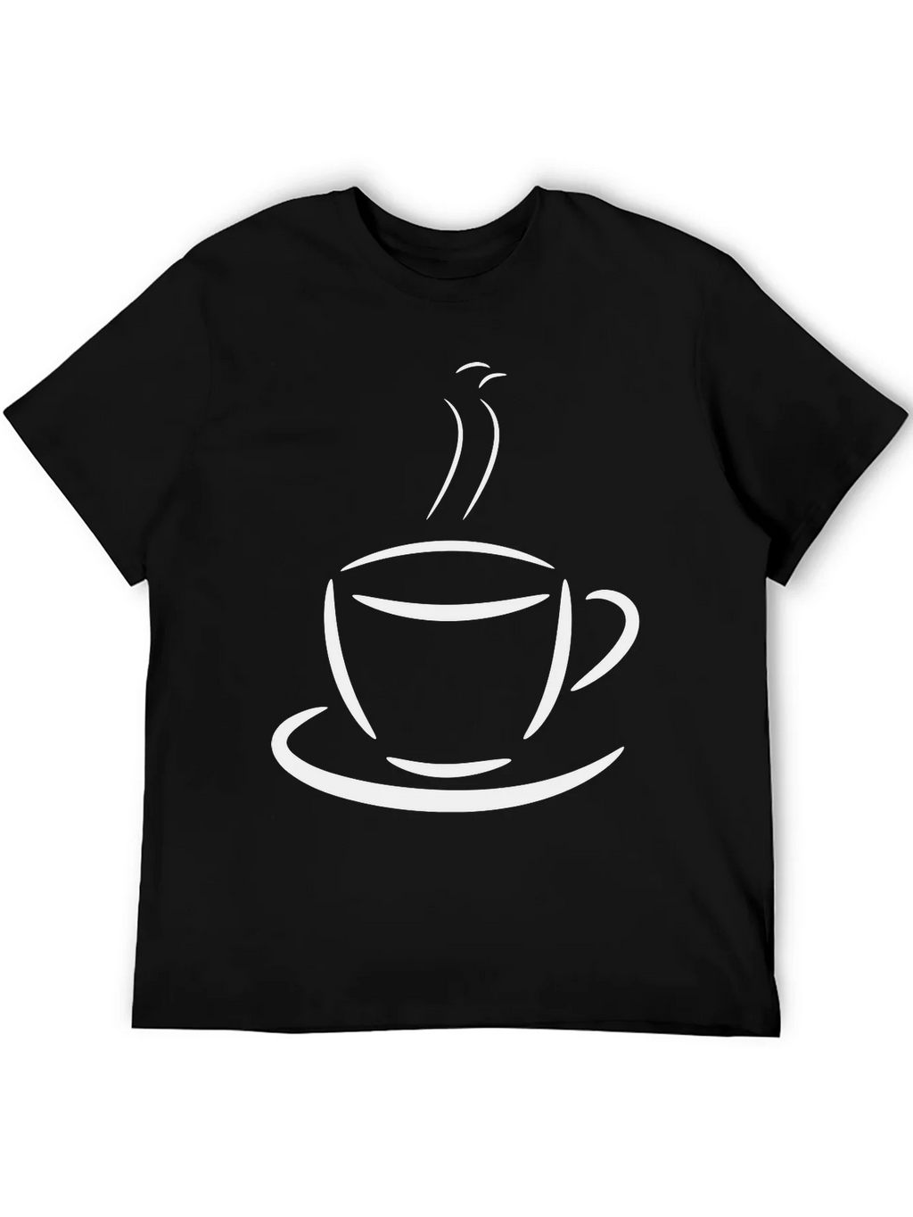 Coffee Cup Graphic Tee - Casual Black Shirt