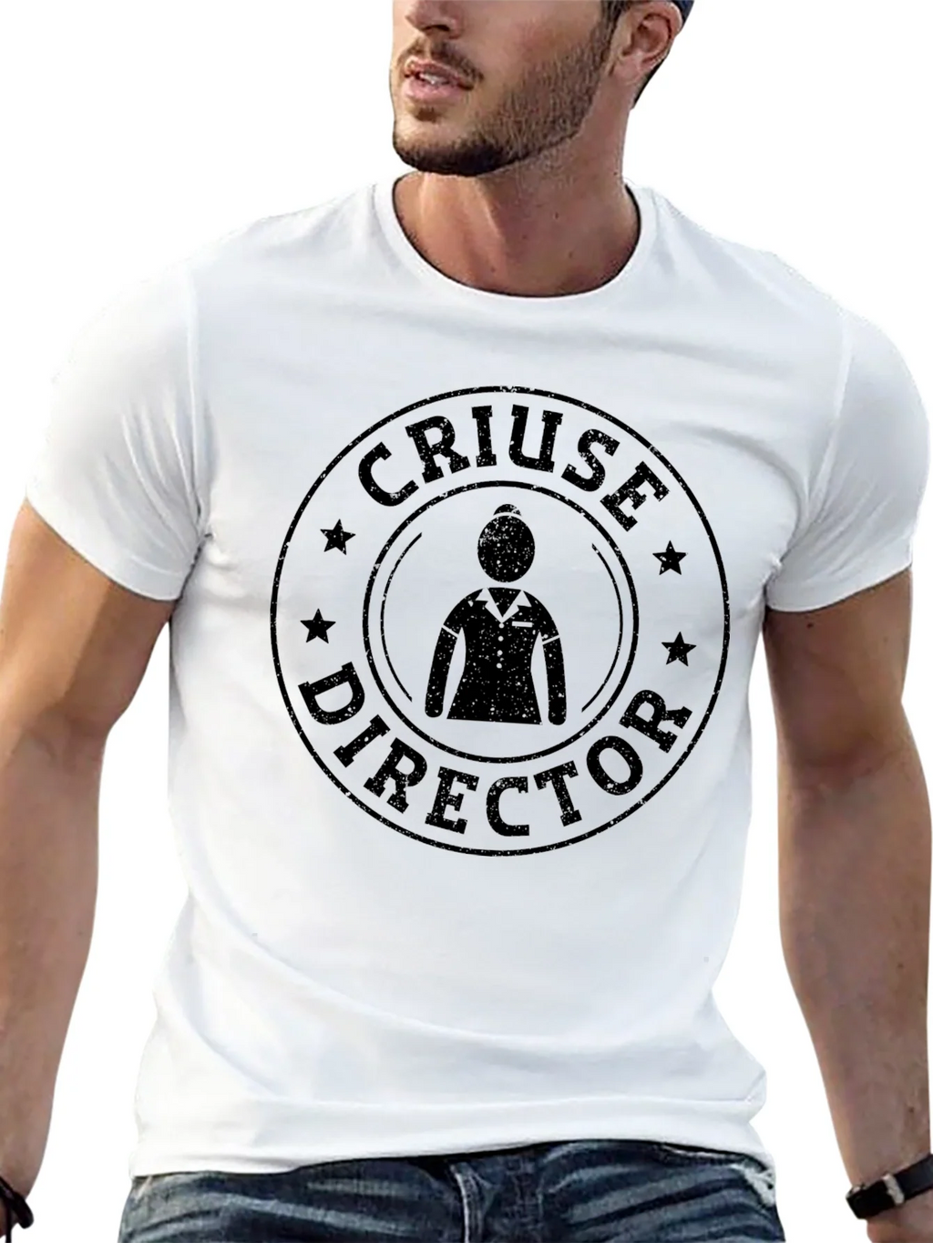 Cruise Director Graphic Tee - Black Cotton Blend T-Shirt product image 12