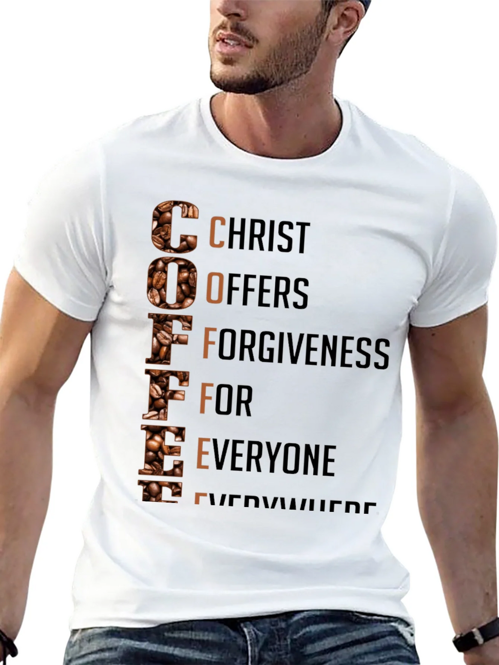 Coffee Christian T-Shirt: Christ Offers Forgiveness product image 12