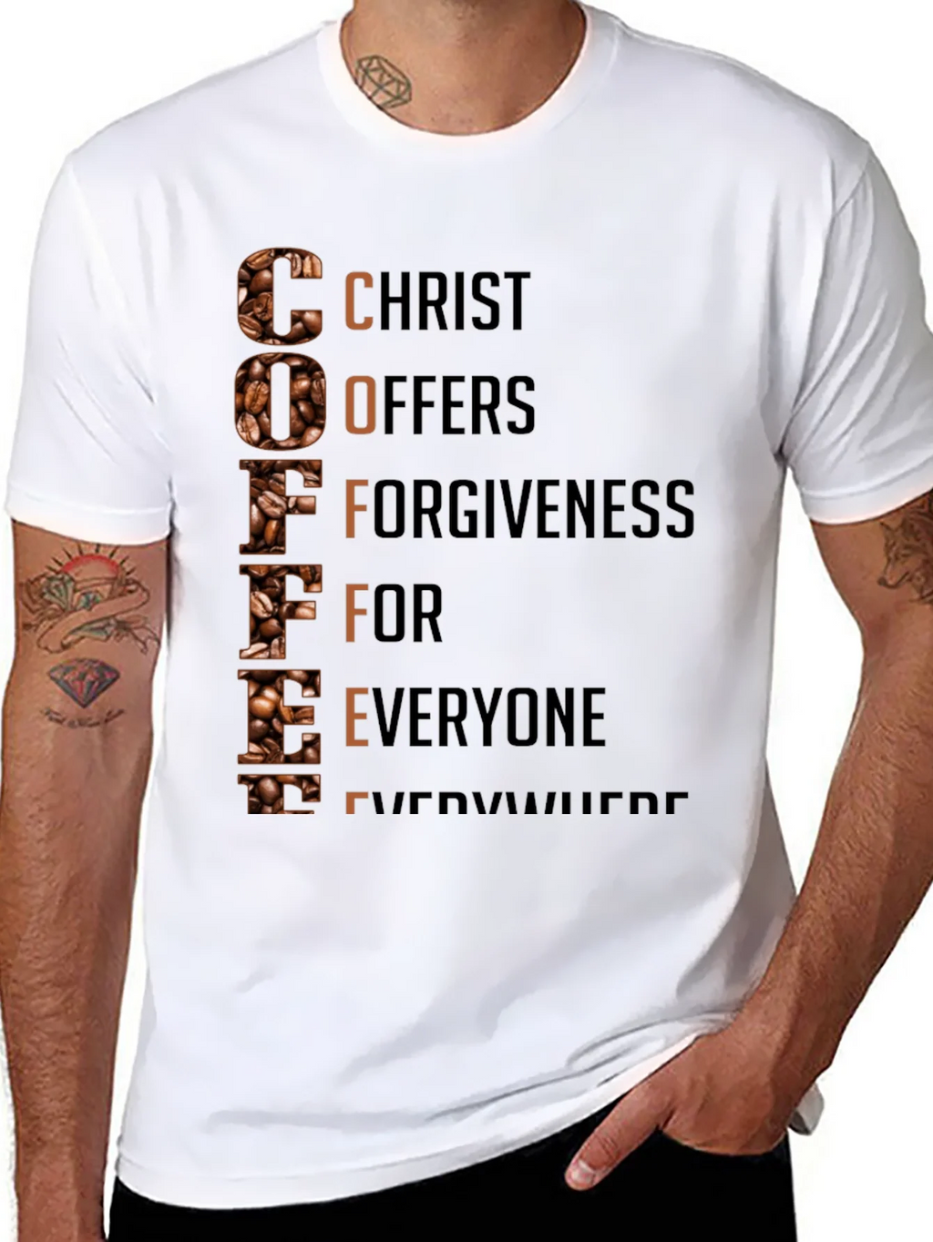 Coffee Christian T-Shirt: Christ Offers Forgiveness product image 7