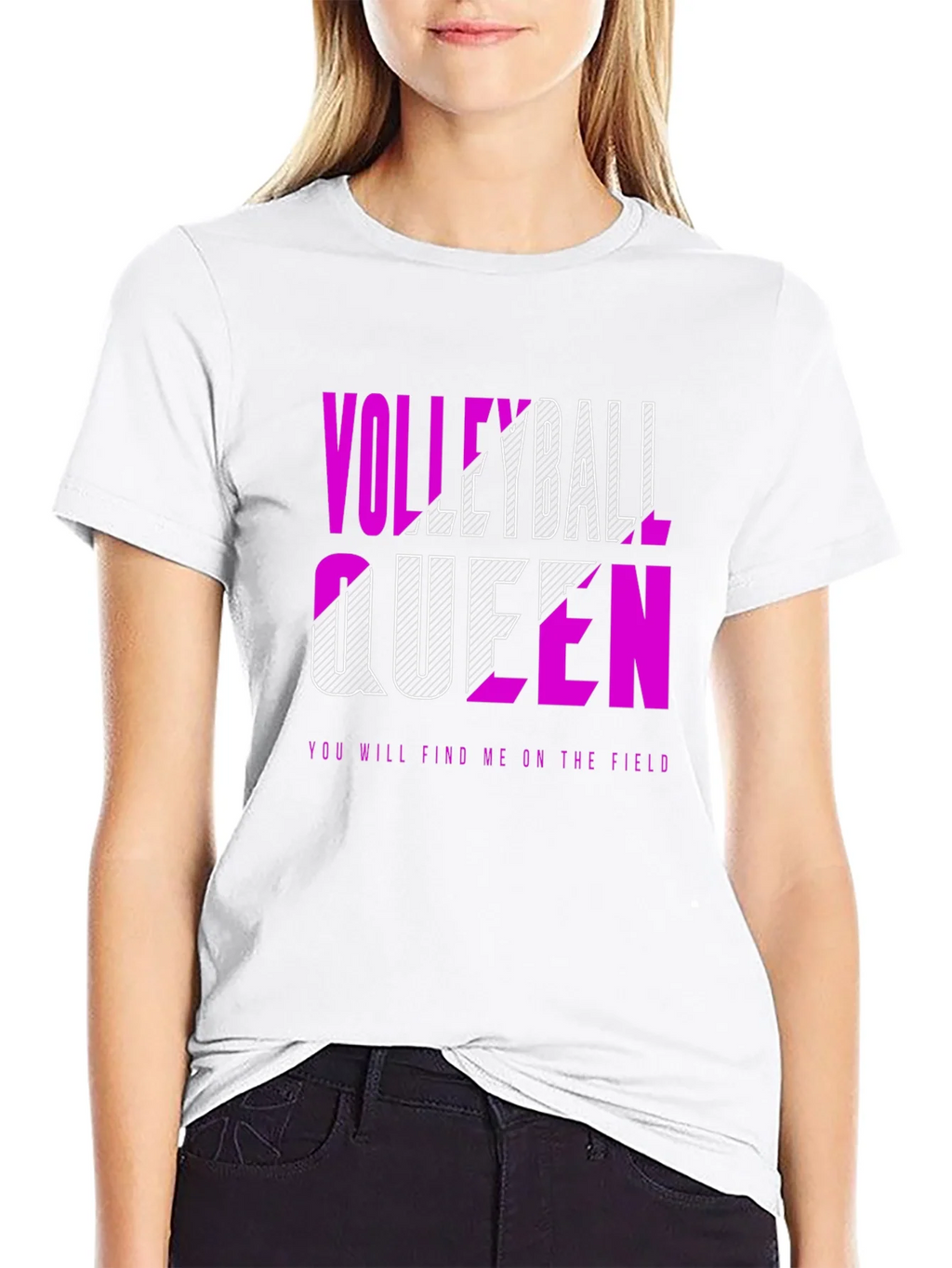Volleyball Queen Graphic Tee - Play Hard Rule the Court! product image 8