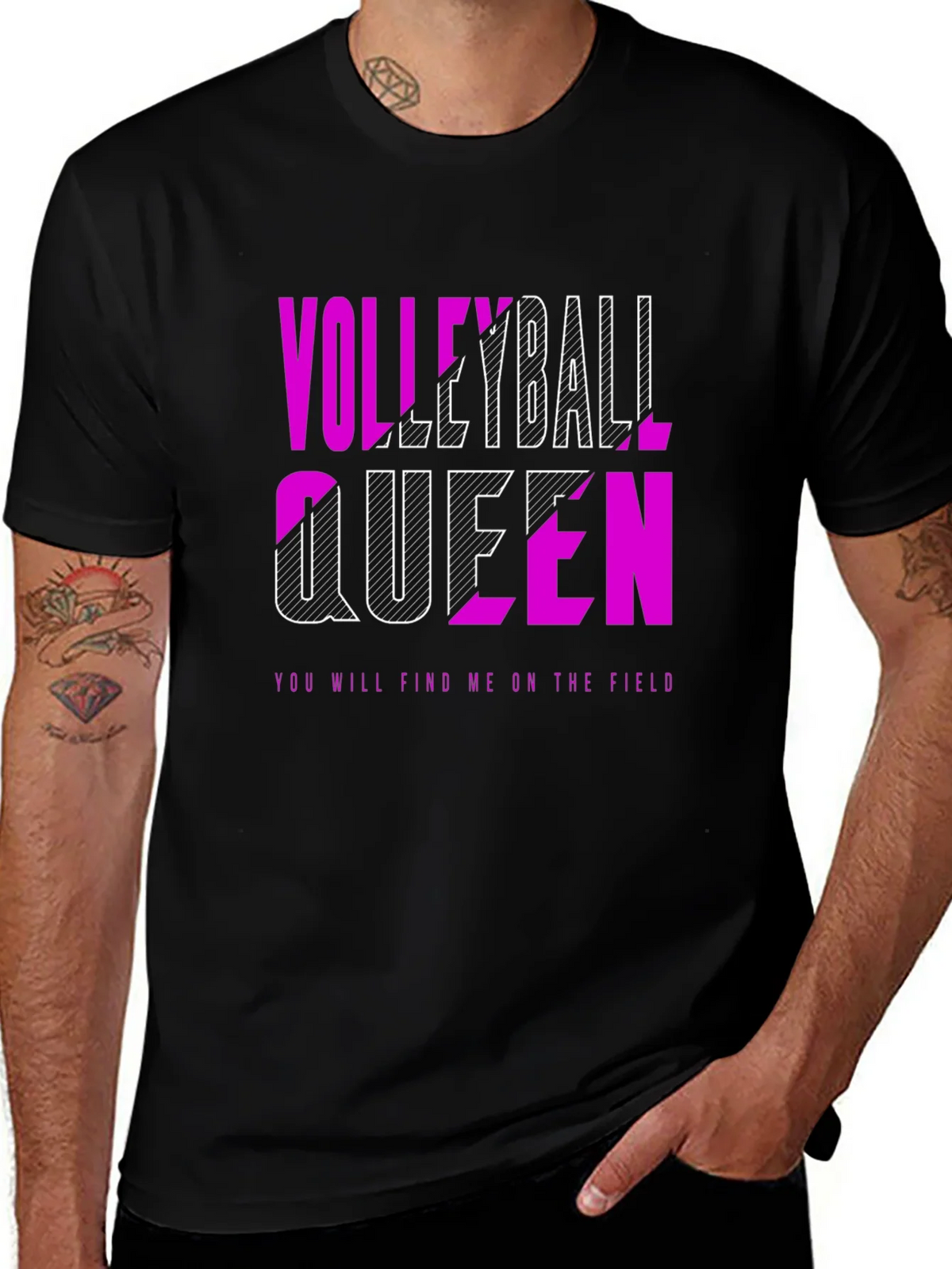 Volleyball Queen Graphic Tee - Play Hard Rule the Court! product image 1
