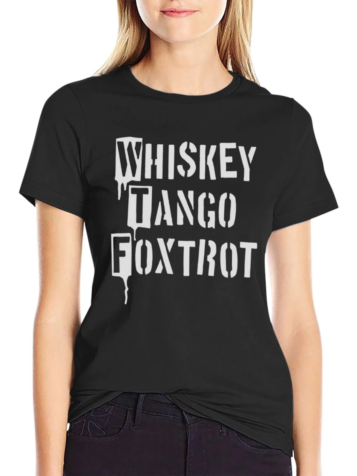 Whiskey Tango Foxtrot Black T-Shirt product image 2