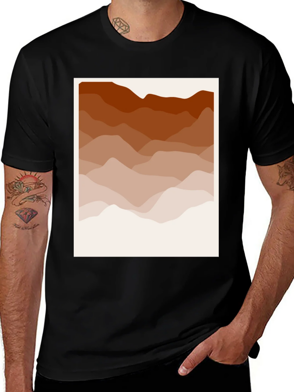 Abstract Mountain Range Graphic Tee product image 1