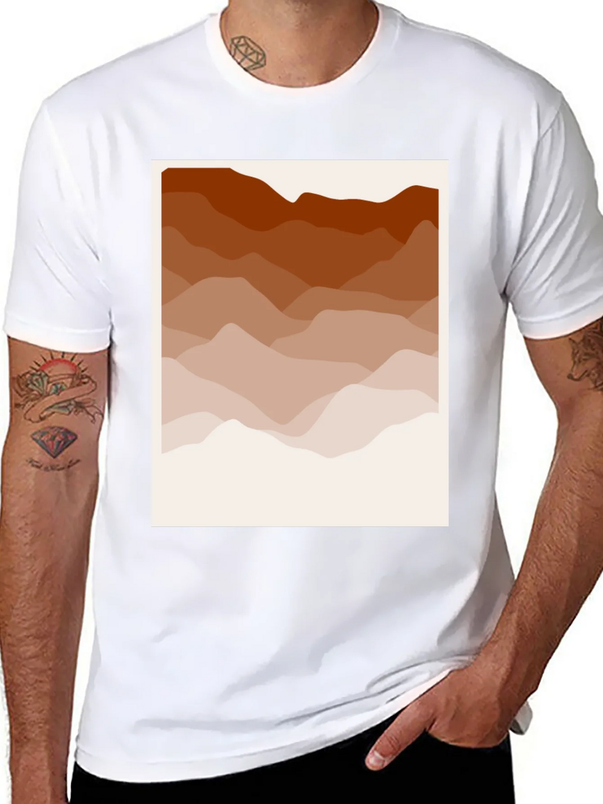 Abstract Mountain Range Graphic Tee product image 7
