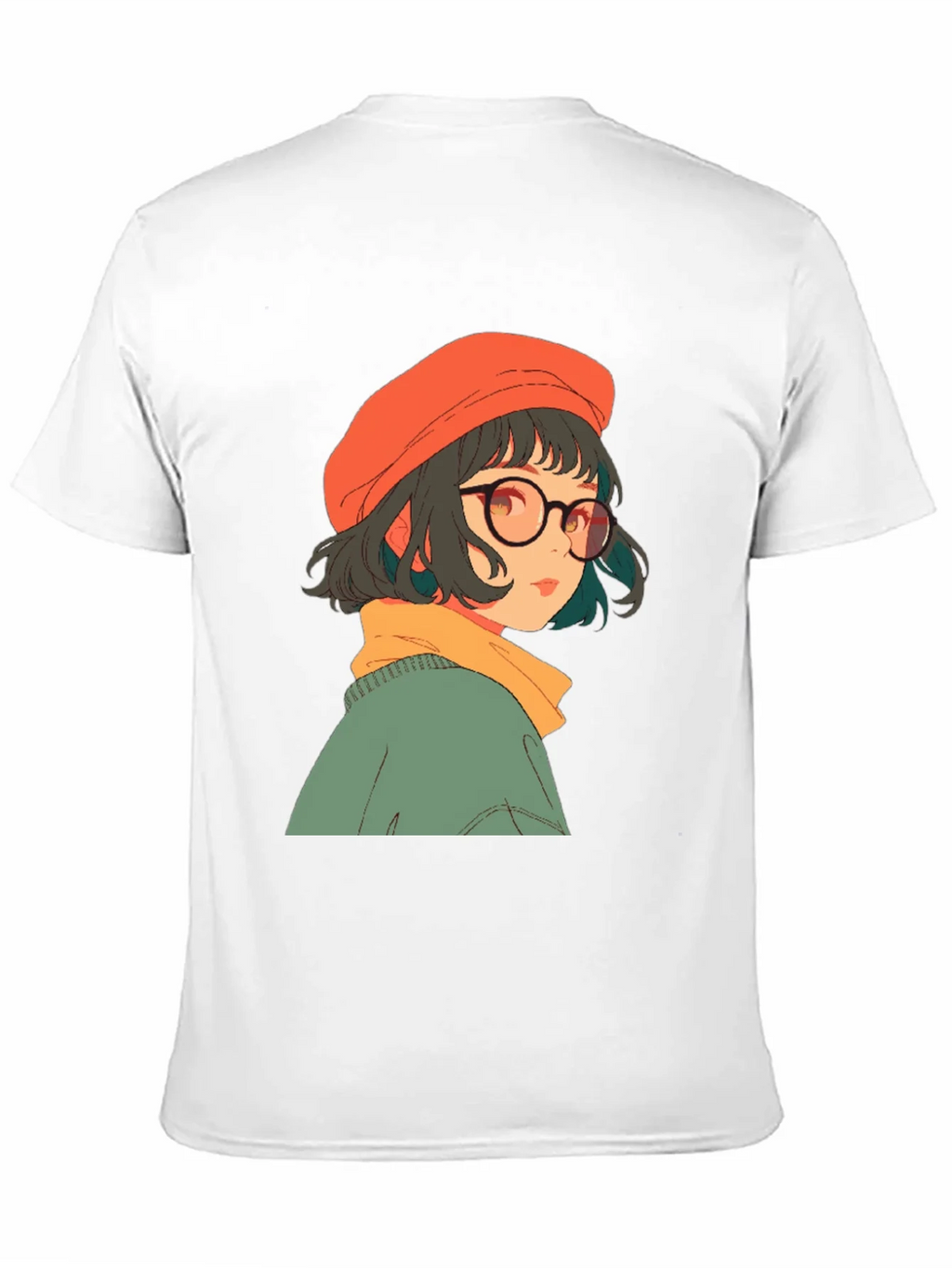 Anime Girl Graphic Print Black Tee product image 9