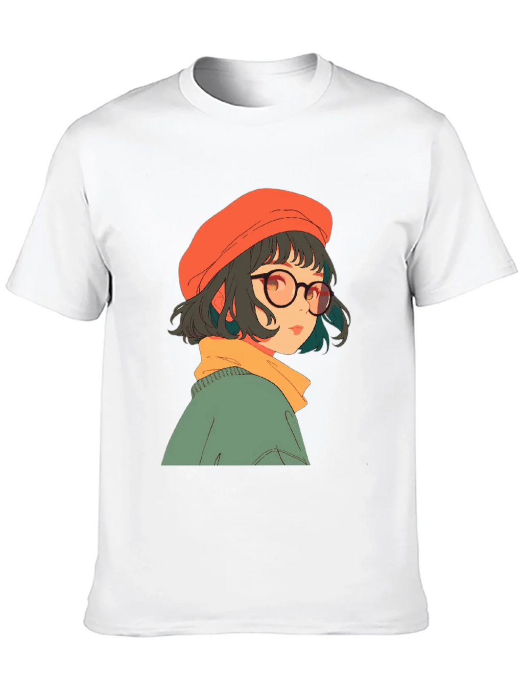 Anime Girl Graphic Print Black Tee product image 8
