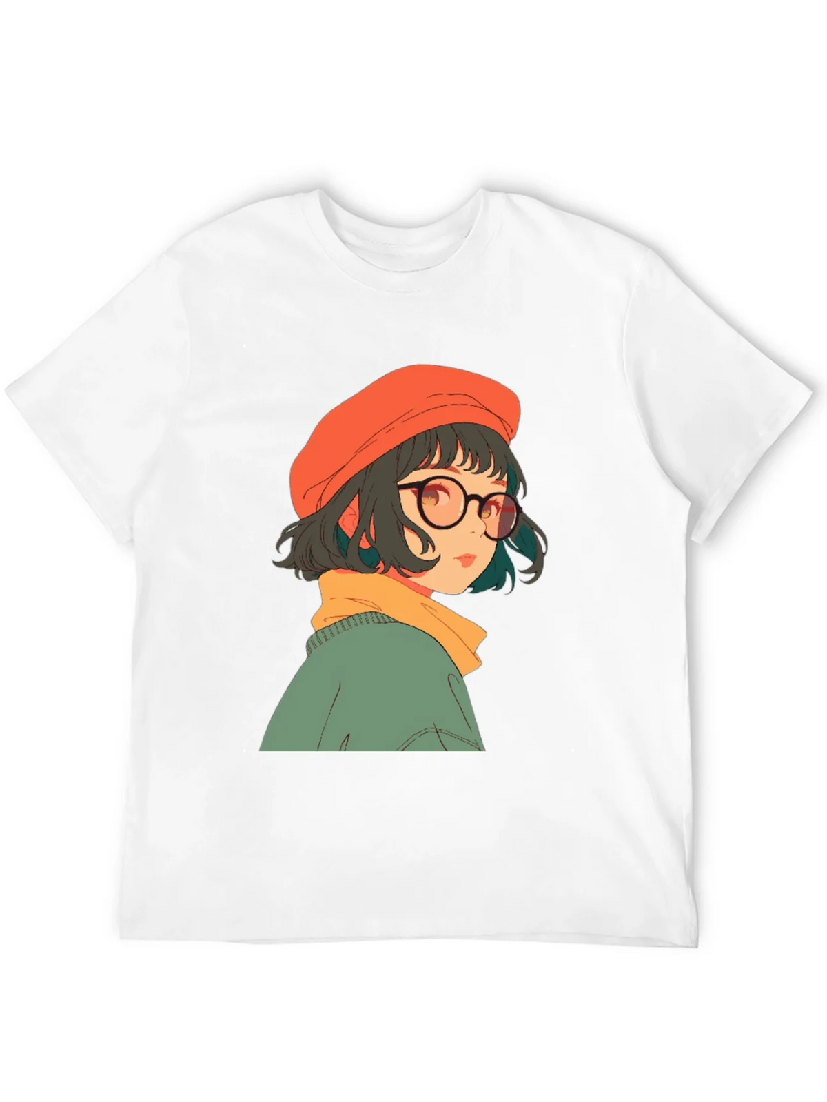 Anime Girl Graphic Print Black Tee product image 10