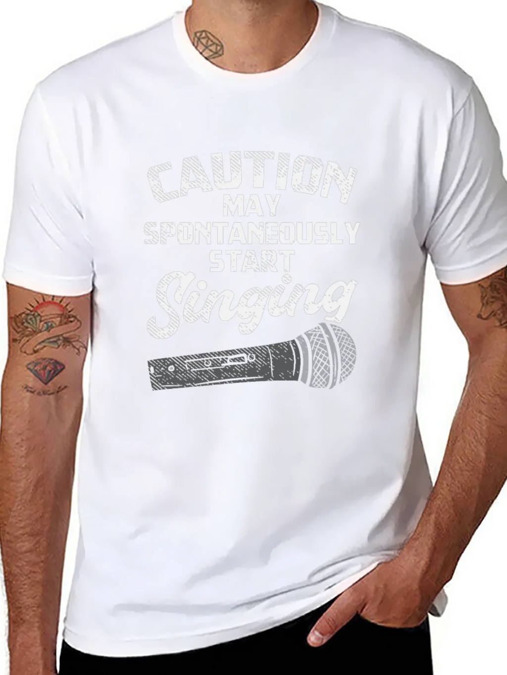 Caution May Spontaneously Start Singing T-Shirt product image 7