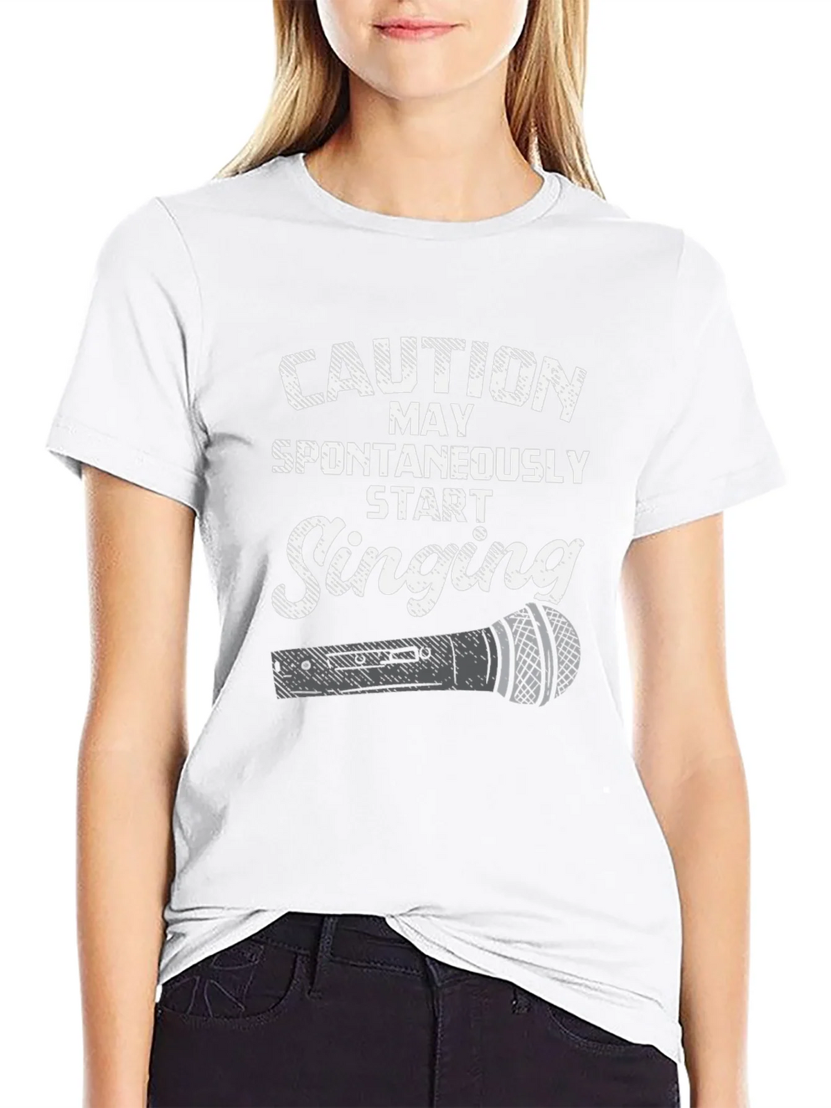 Caution May Spontaneously Start Singing T-Shirt product image 8