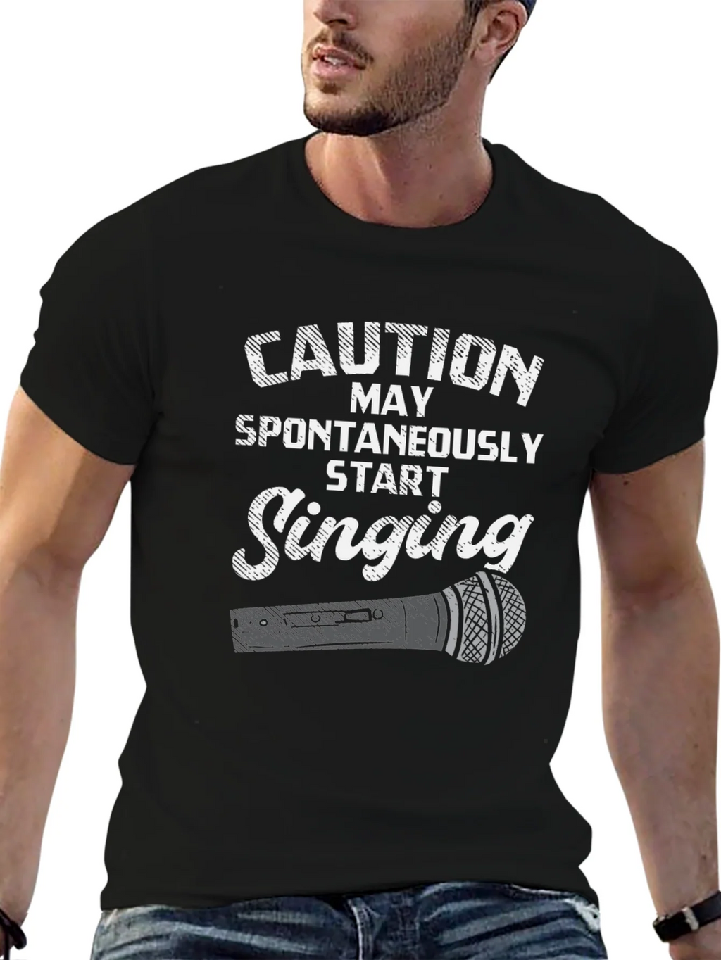 Caution May Spontaneously Start Singing T-Shirt product image 6