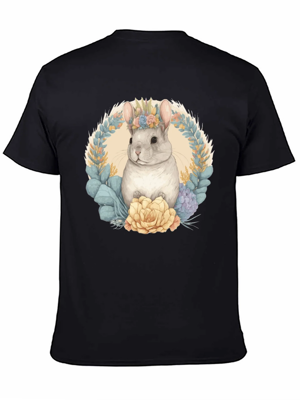 Chinchilla Floral Wreath Graphic Tee product image 2