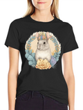 Chinchilla Floral Wreath Graphic Tee product image 1