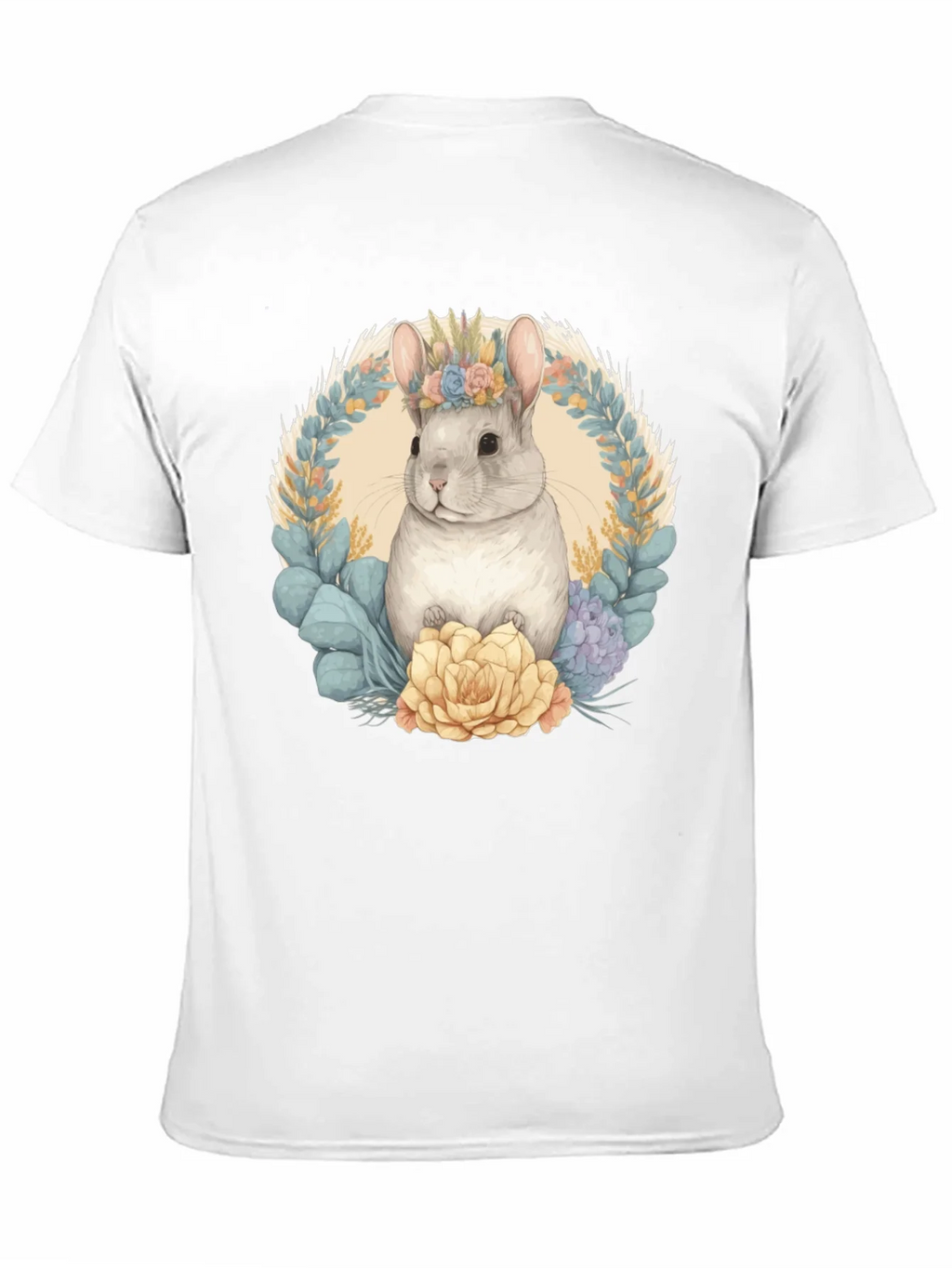 Chinchilla Floral Wreath Graphic Tee product image 7