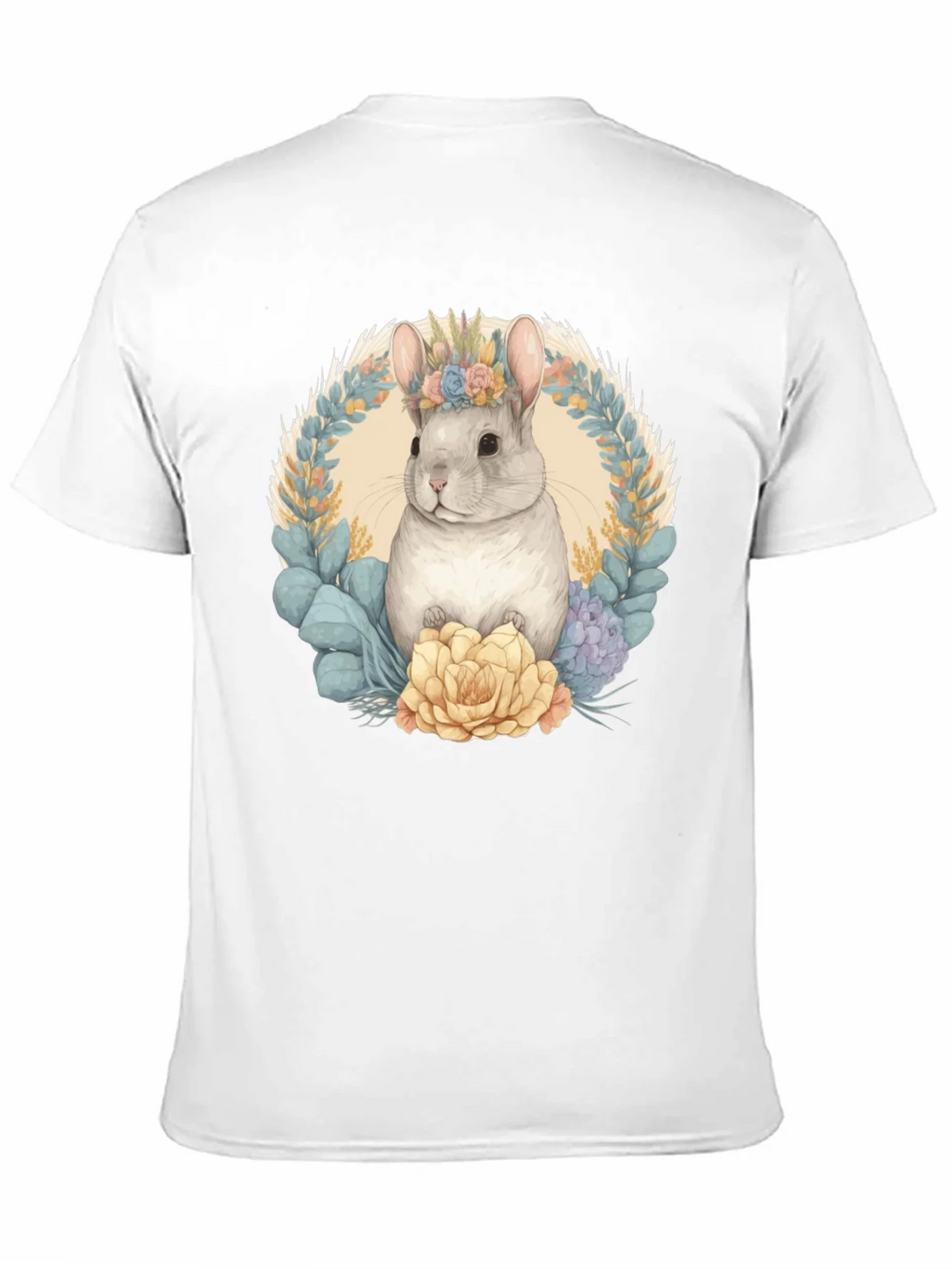 Chinchilla Floral Wreath Graphic Tee product image 7