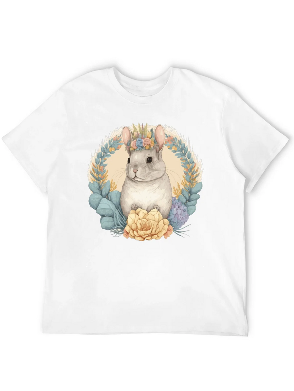 Chinchilla Floral Wreath Graphic Tee product image 8