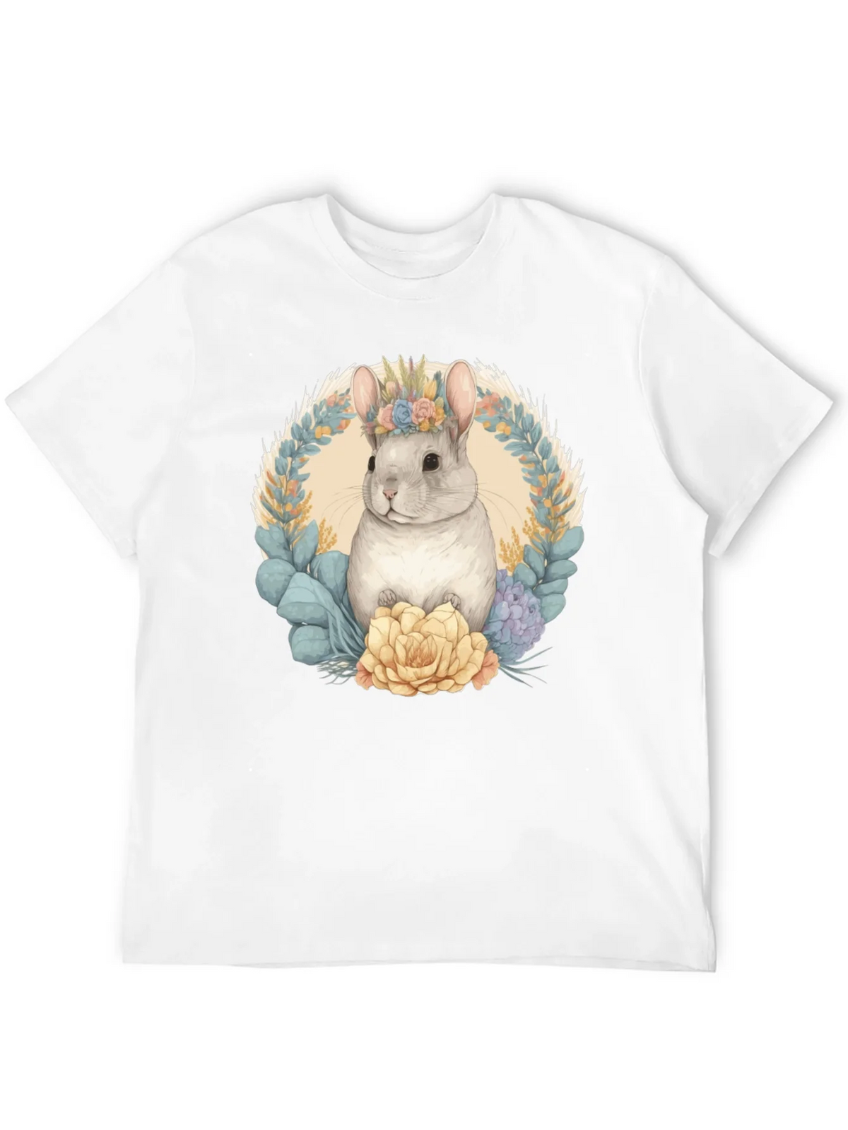 Chinchilla Floral Wreath Graphic Tee product image 8