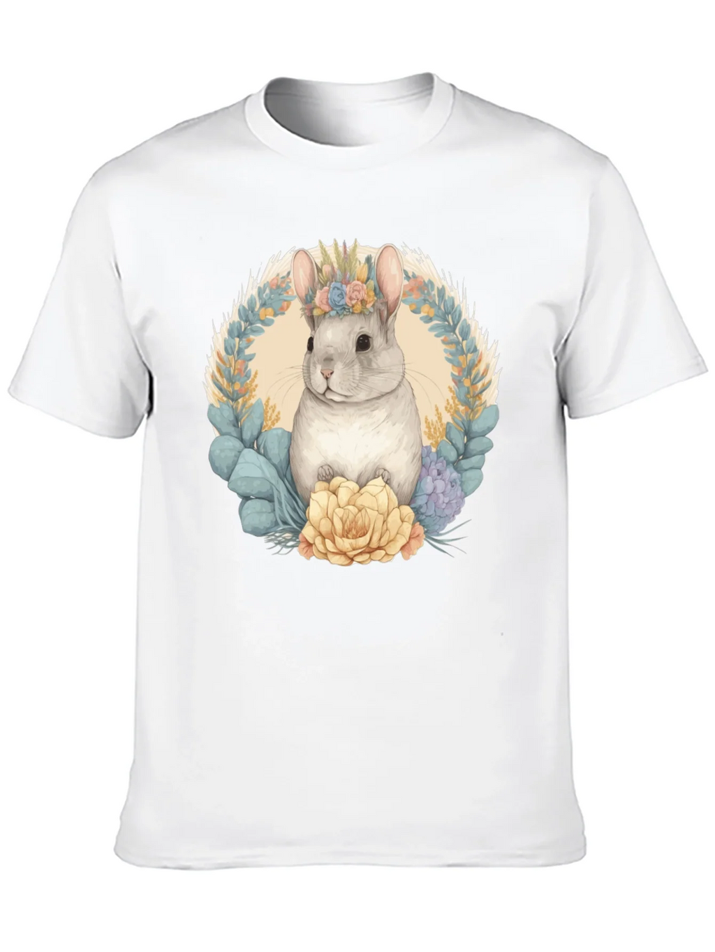 Chinchilla Floral Wreath Graphic Tee product image 6