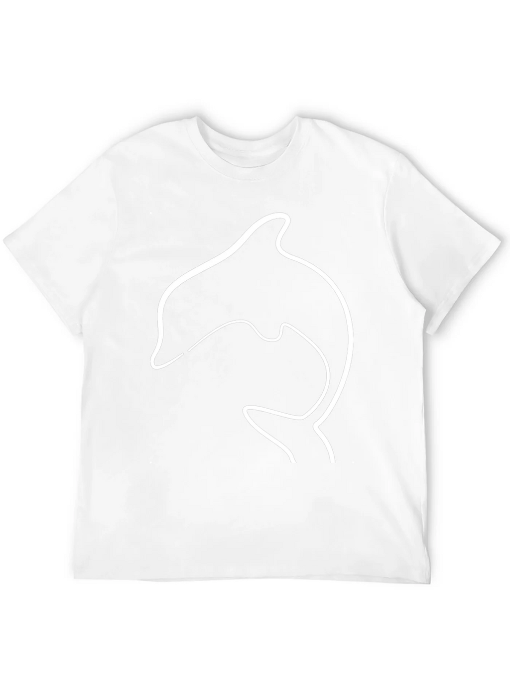 Dolphin Outline Graphic Tee - Black Casual T-Shirt product image 11