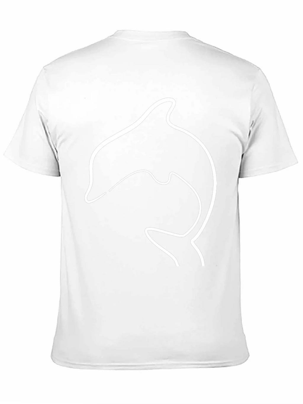 Dolphin Outline Graphic Tee - Black Casual T-Shirt product image 10